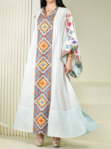 Stylish Printed Robe Chic Dress