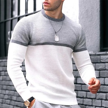 Men's Retro Casual Round Neck Chic Long Sleeve Knitwear